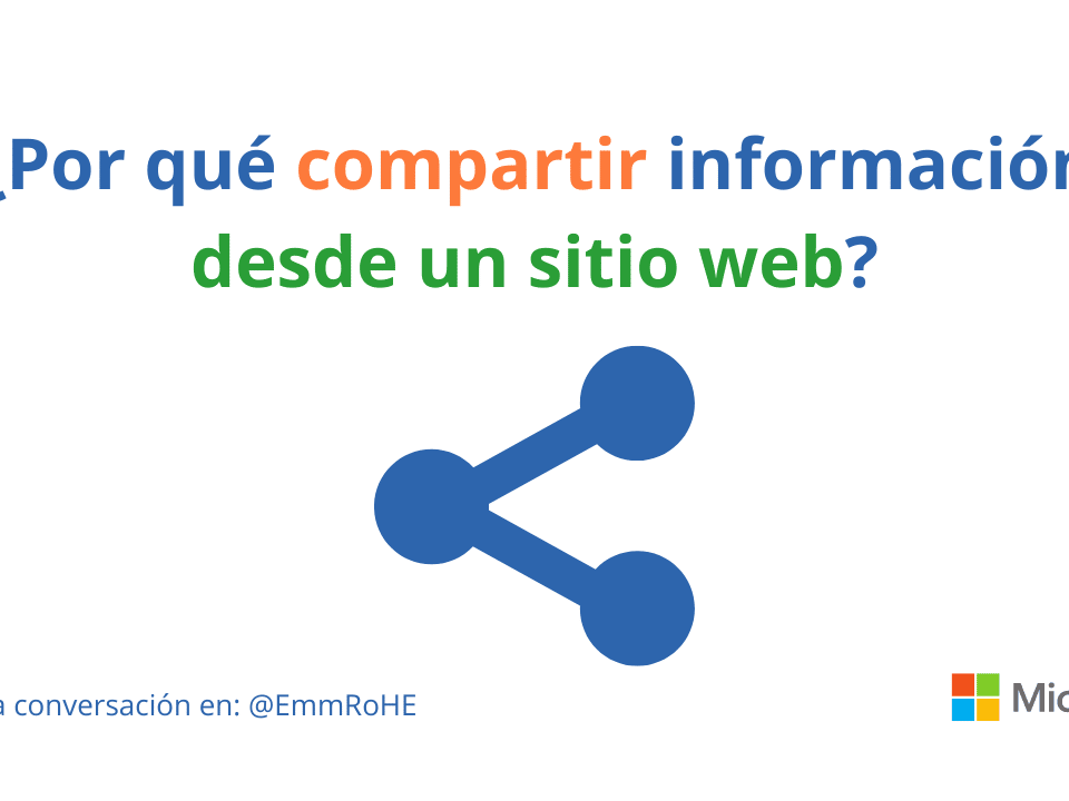 Por qué compartir información desde un sitio web