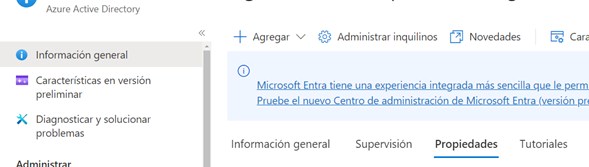 Propiedades de Azure Active Directory