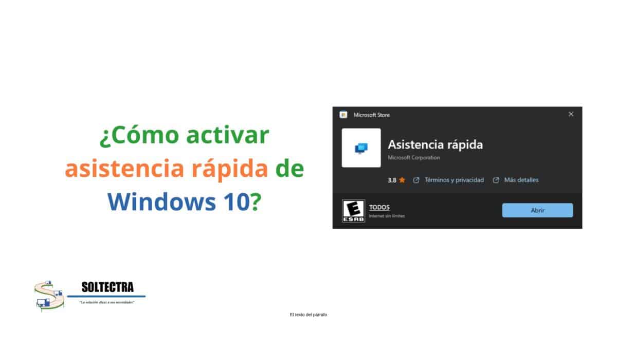 Cómo activar asistencia rápida de Windows 10